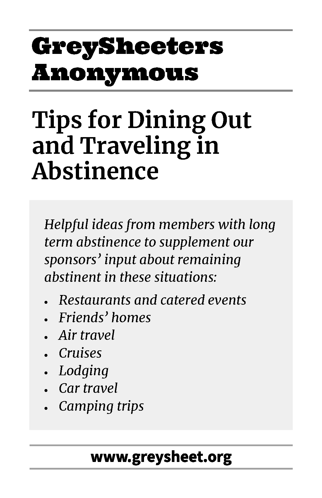 Dining Out letter thumbnail