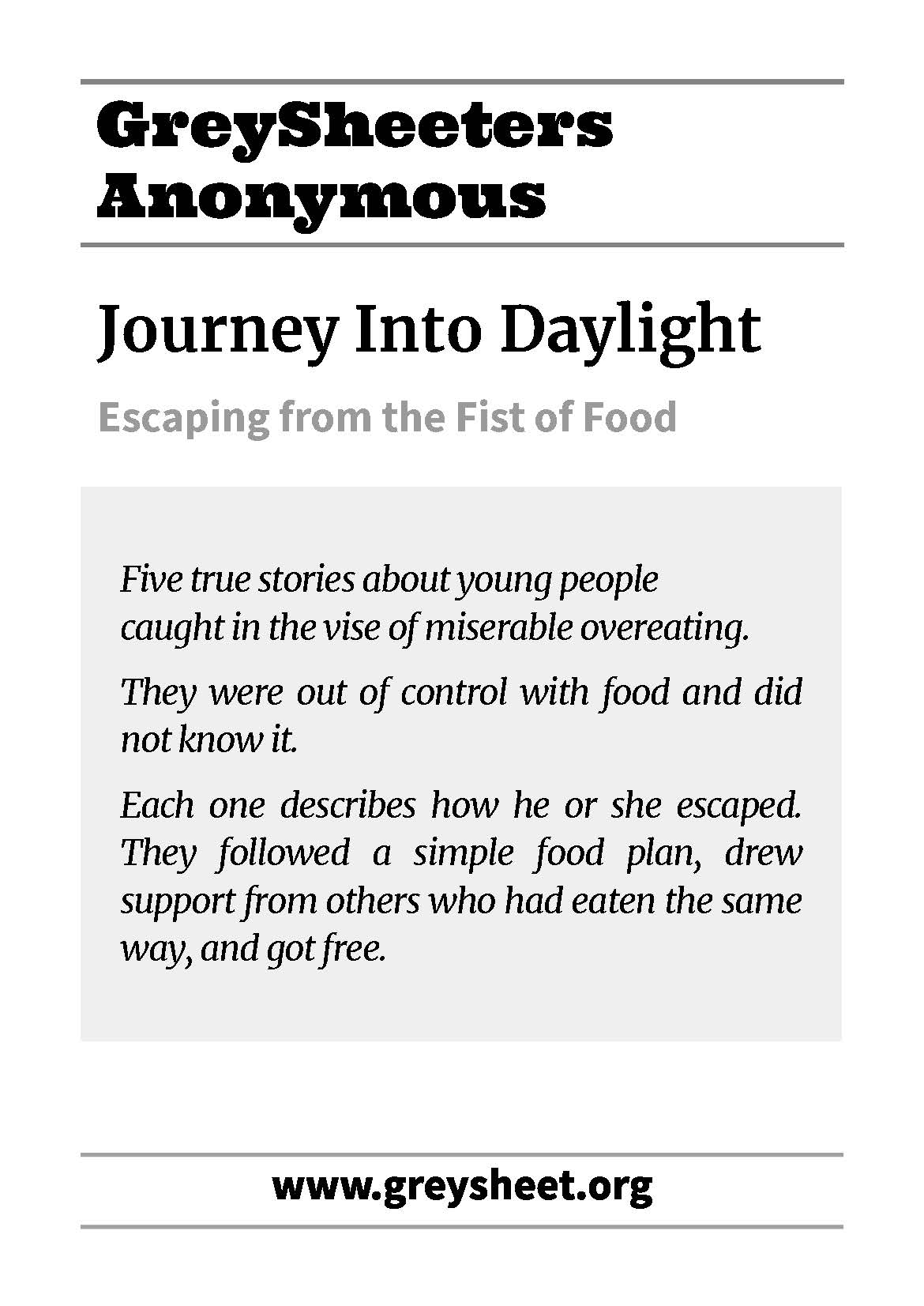 Journey Into Daylight A4