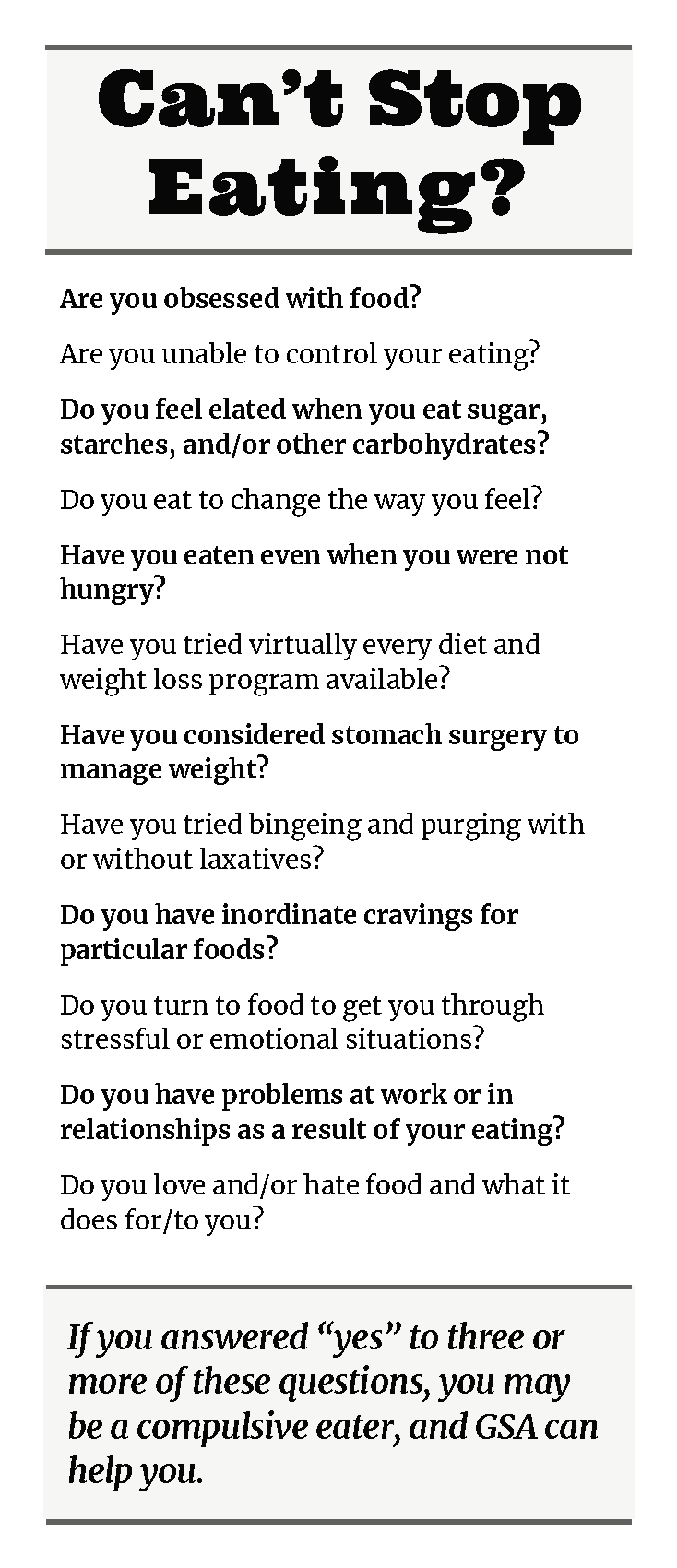 GSA compliments card